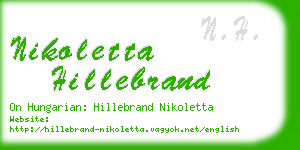 nikoletta hillebrand business card